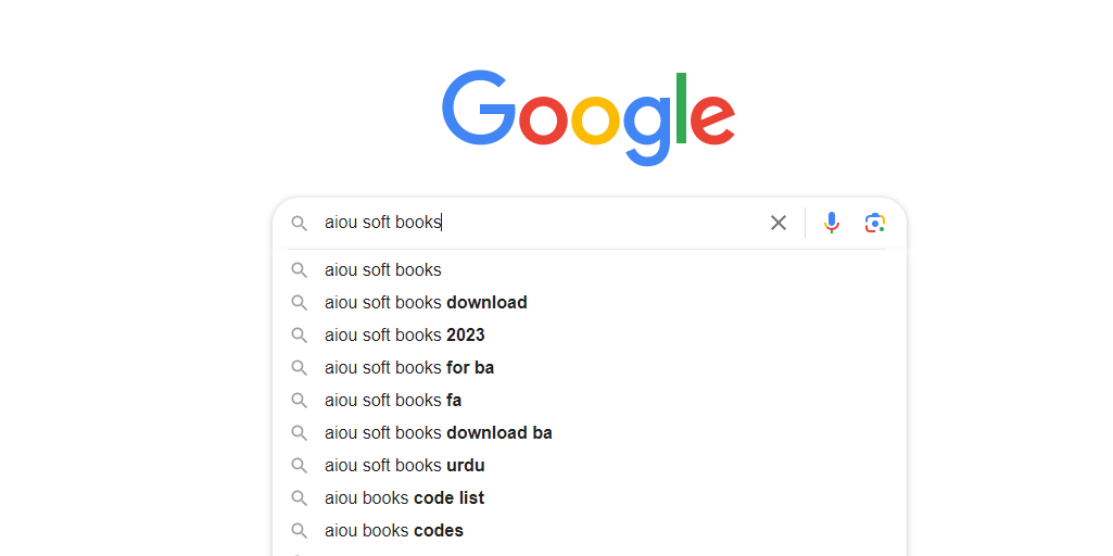 Type in your search bar aiou soft books